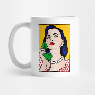 The Phone Call - Retro Woman Mug